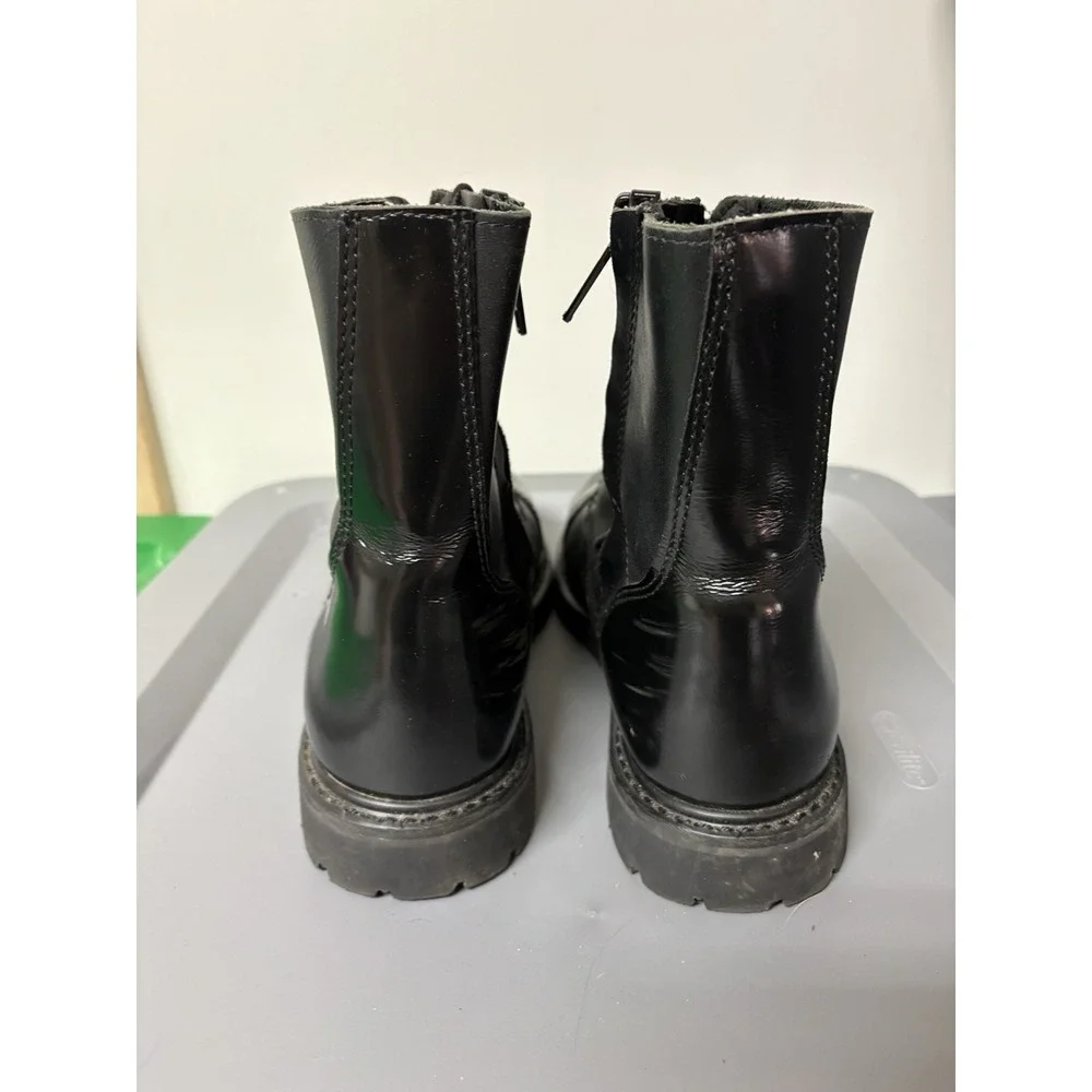 Bates Mens 8.5M Paratrooper Combat Boots Leather Black EO2184 Side Zip